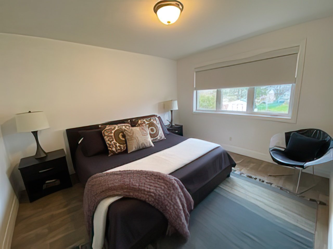 Primary bedroom with king bed